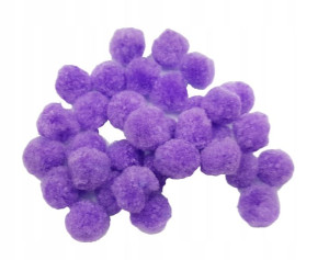 Pompony Pomponiki Kreatywne 2cm 250szt Fioletowe