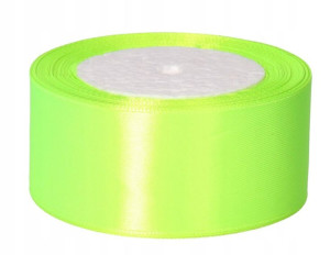 Wstążka Tasiemka Satynowa 38mm 25m Zielona