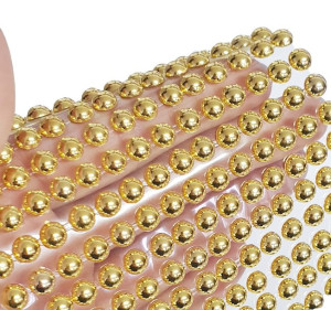 Dżety Pół Perełki Złote 6 Mm 504 Szt Perełki