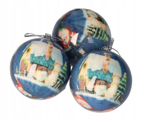 Bombki Plastikowe Na Choinkę Stroik 3 Szt 5 Cm