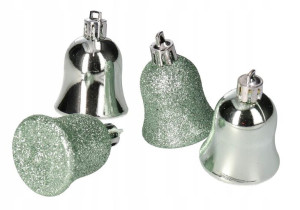 Bombki Na Choinkę Dzwonki Plastikowe 4 Szt 5 Cm