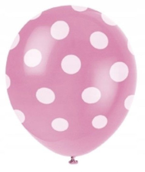 Balony Gumowe W Groszki 10 Szt Balon Ozdoba