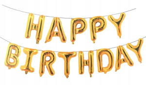 Balon Foliowy Napis Happy Birthday 340 X 35 Cm