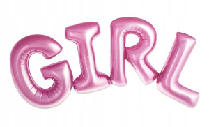Balony Foliowe Napis Girl Roczek Urodziny 106 Cm