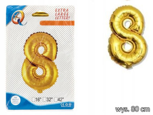 Balony Foliowe Cyferki Balon Foliowy Cyfra 8 80cm
