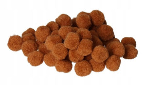 Pompony Pomponiki Kreatywne 2cm 250szt Brązowe