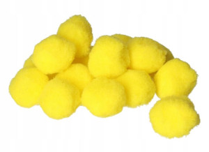 Pompony Pomponiki Kreatywne 4,5cm 20 Szt Żółte