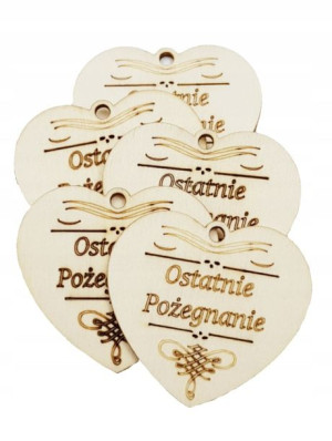 Zawieszka Tabliczka Ostatnie Pożegnanie 5szt 5,5cm