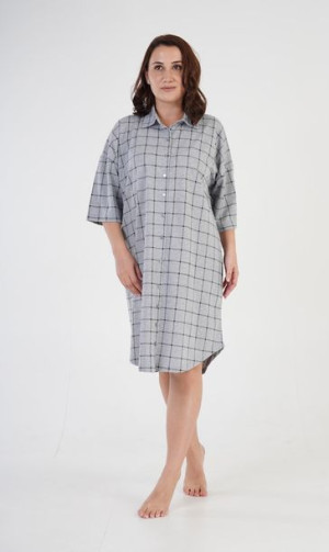 Koszula Nocna bawełna Vienetta +Size rozpinana 2XL