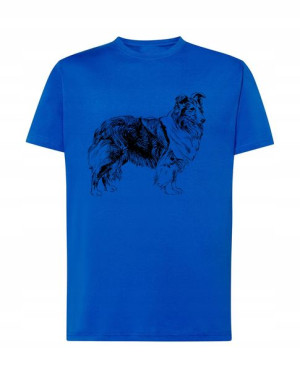 Owczarek Szkocki LessieT-shirt Męski Logo Rozm.3XL