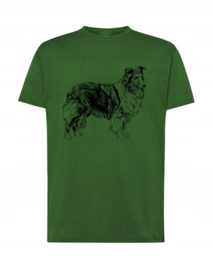 Owczarek Szkocki LessieT-shirt Męski Logo Rozm.XL