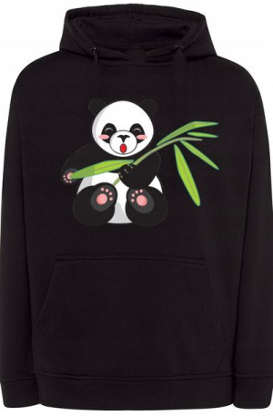Panda Męska Modna Bluza Kaptur r.M