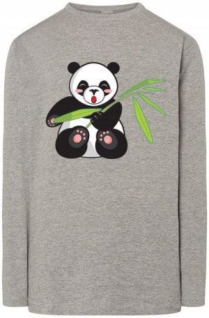 Panda Męski Modny Longsleeve Nadruk Rozm.3XL