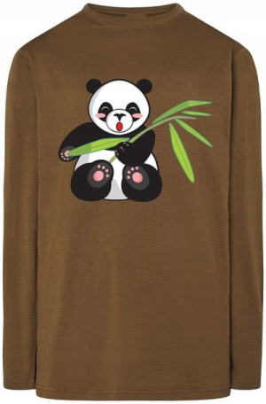 Panda Męski Modny Longsleeve Nadruk Rozm.XL