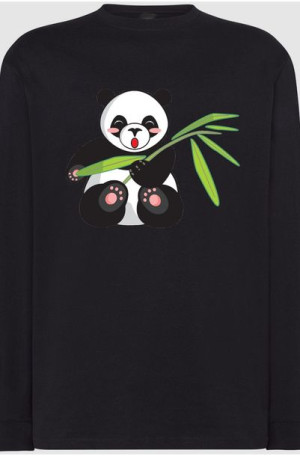 Panda Męski Modny Longsleeve Nadruk Rozm.XL
