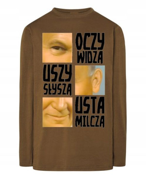 Papaj Papież 2137 Śmieszny Longsleeve r.M