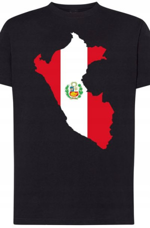 Peru Męski Modny T-shirt Lato Nadruk Rozm.XXL