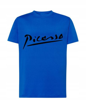 Picasso Męski T-Shirt Logo Modny Nadruk Rozm.XS