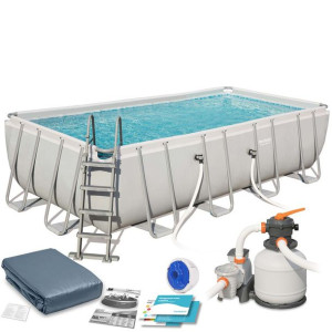 Prostokątny basen stelażowy 5.49 x 2.74 x 1.22m Bestway 56466 Zestaw