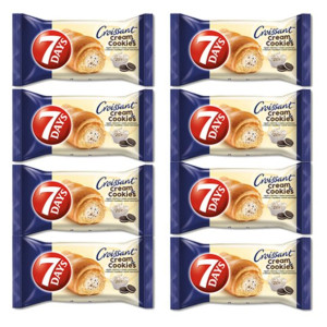 8x 7days Smaku Waniliowy Z Kawałkami Ciastek 60g