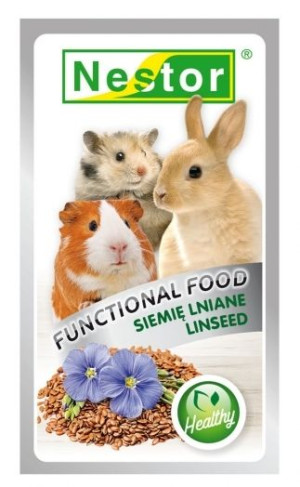 SIEMIĘ LNIANE DLA GRYZONI Żywność Funkcjonalna - NESTOR - 20g [FFG-SIE]