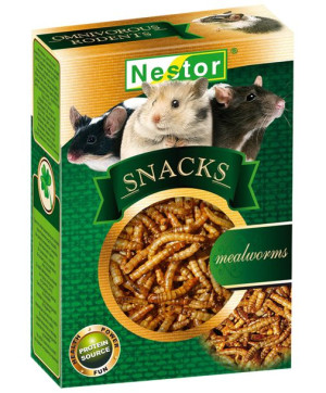 Snaki dla gryzoni i królików - suszona larwa mącznika - NESTOR - 20g [OSLM]
