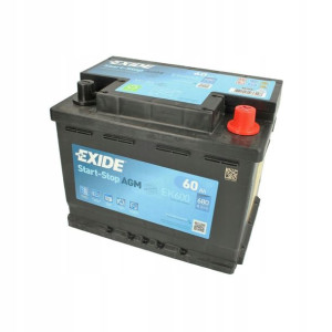 Akumulator EXIDE START&STOP AGM 60Ah 680A P+