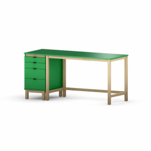 B-DES3 ZIELONE biurko 100x50cm i dostawka z szufladami