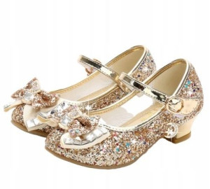 Błyszczące Pantofelki Balerinki Buciki Buty 20,2cm