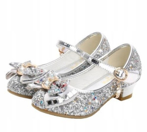 Błyszczące Pantofelki Balerinki Buciki Buty 17,2cm