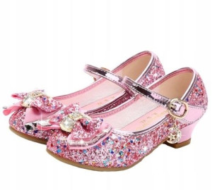 Błyszczące Pantofelki Balerinki Buciki Buty 19,2cm