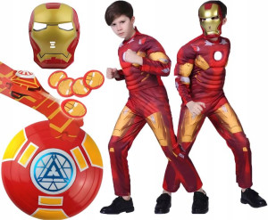 Strój Przebranie Kostium Iron Man Maska 122/128 Z