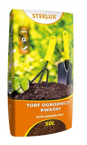 Podłoże Torf kwaśny 3,5-4,5 50L STERLUX
