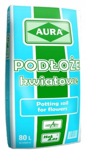 Specjalistyczne podłoże ziemia kwiatowa AURA 80l