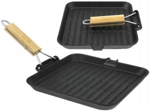 Patelnia Żeliwna Grillowa Ciężka 24x24 Grill 2563