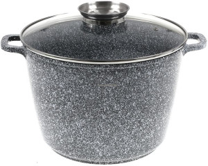 Duży Garnek Granitowy 6,2l + Pokrywka Indukcja Gaz