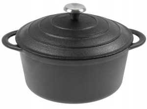 Garnek ŻELIWNY 2,6L Kociołek Ciężki BRYTFANNA 21cm