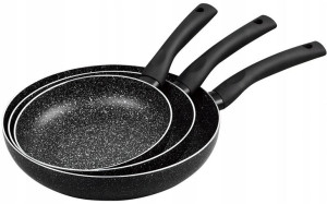 3 X Patelnia Ceramiczna Marmurkowa Indukcja Gaz