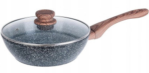 Głęboka Patelnia Marmurowa 24 Cm Indukcja Gaz 1583