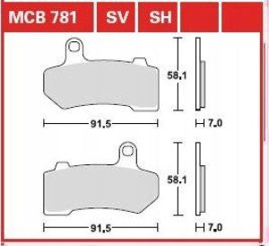 Klocek hamulcowy kpl. MCB781SH LUCAS sinter-SH
