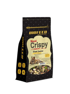 KARMA DLA MŁODYCH KRÓLIKÓW Royal Crispy Premium Cuni Junior - BIOFEED -750g