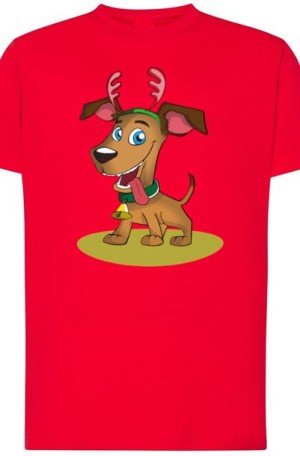 Pies Świąteczny T-shirt Męski Modny Rozm.S