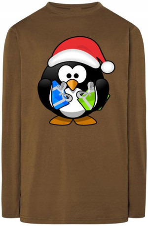 Pingwin Świąteczna Bluza Modna Nadruk Rozm.4XL