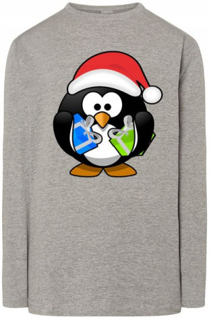Pingwin Świąteczna Bluza Modna Nadruk Rozm.XXL