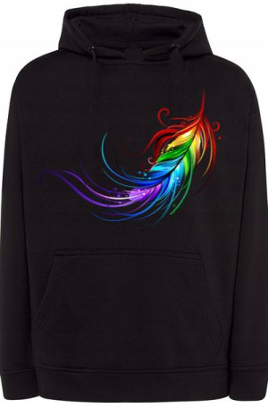 Pióro Kolorowe Męska Modna Bluza Kaptur r.3XL