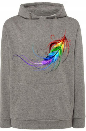 Pióro Kolorowe Męska Modna Bluza Kaptur r.5XL