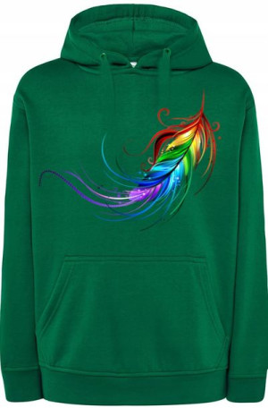 Pióro Kolorowe Męska Modna Bluza Kaptur r.XS