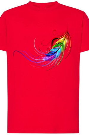 Pióro Kolorowe Męski T-Shirt Modny Rozm.M