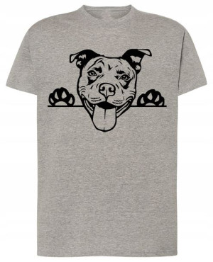Pitbull Pies T-shirt Modny Nadruk Rozm.5XL