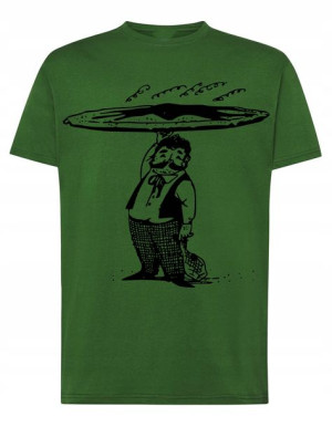 PIZZA MAN T-shirt Męski Modny Nadruk Rozm.L